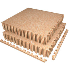AIRHOP front view of assembled 12-tile mat showing full 48 sq ft protection and easy install benefit