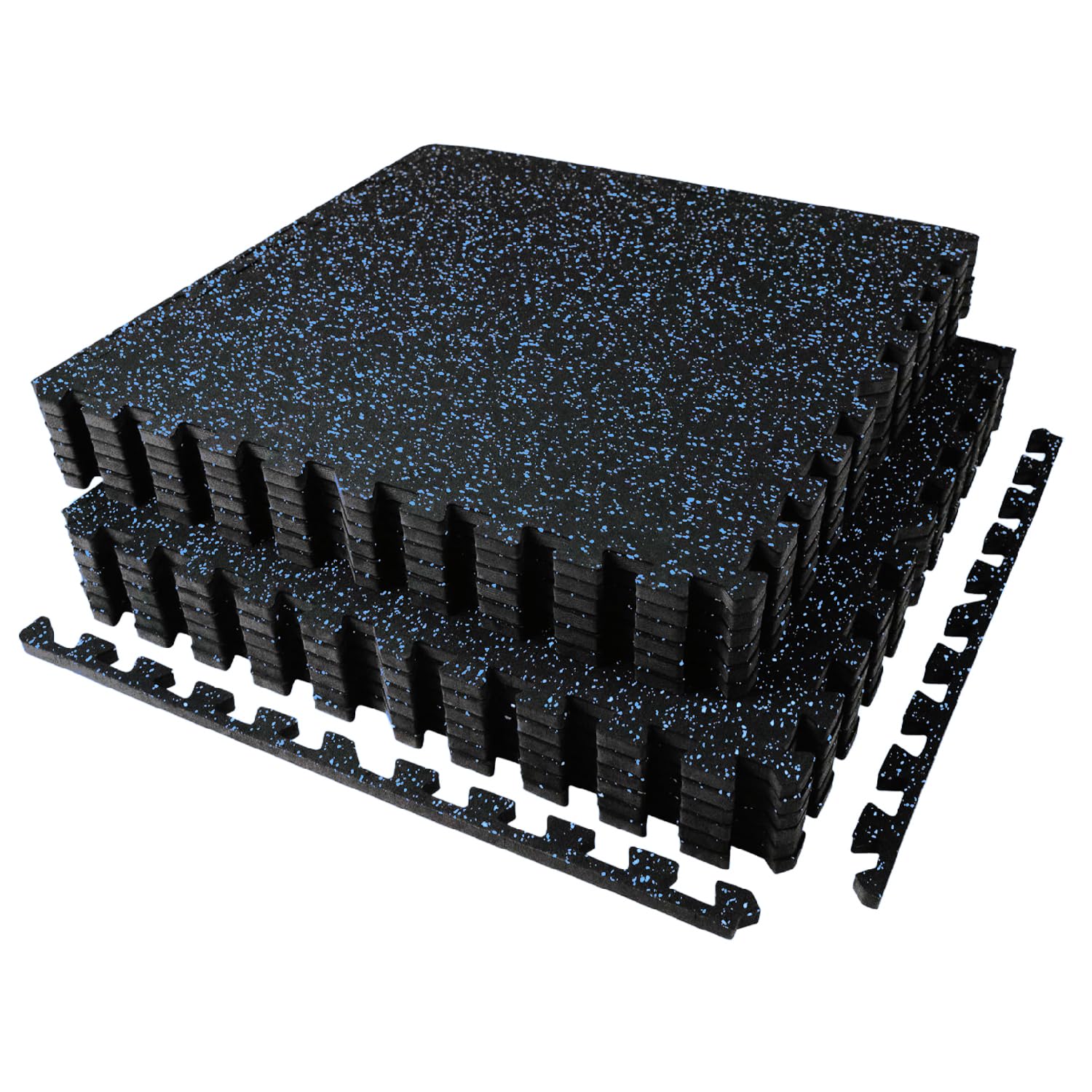 AIRHOP front view of 12-tile set showing protective gym flooring and stable coverage