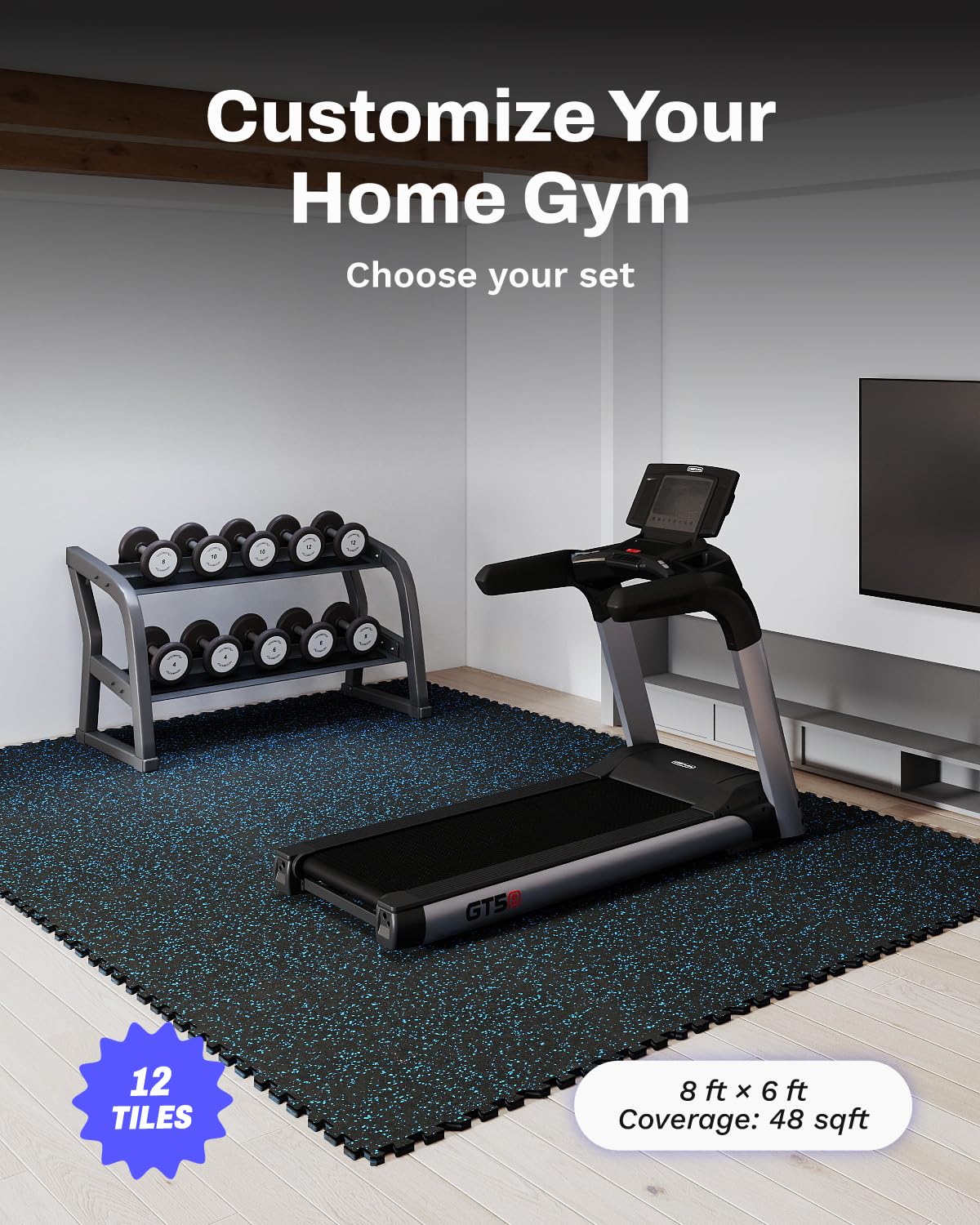 AIRHOP gym bench on tiles showing equipment support and floor protection