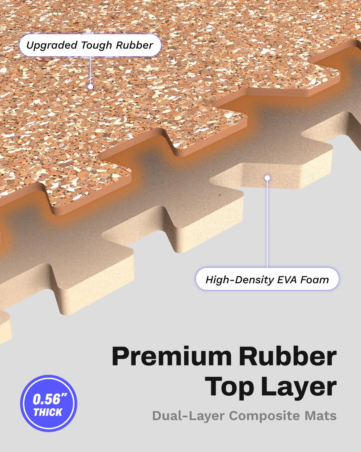 AIRHOP textured rubber top close-up highlighting non-slip surface and abrasion resistance