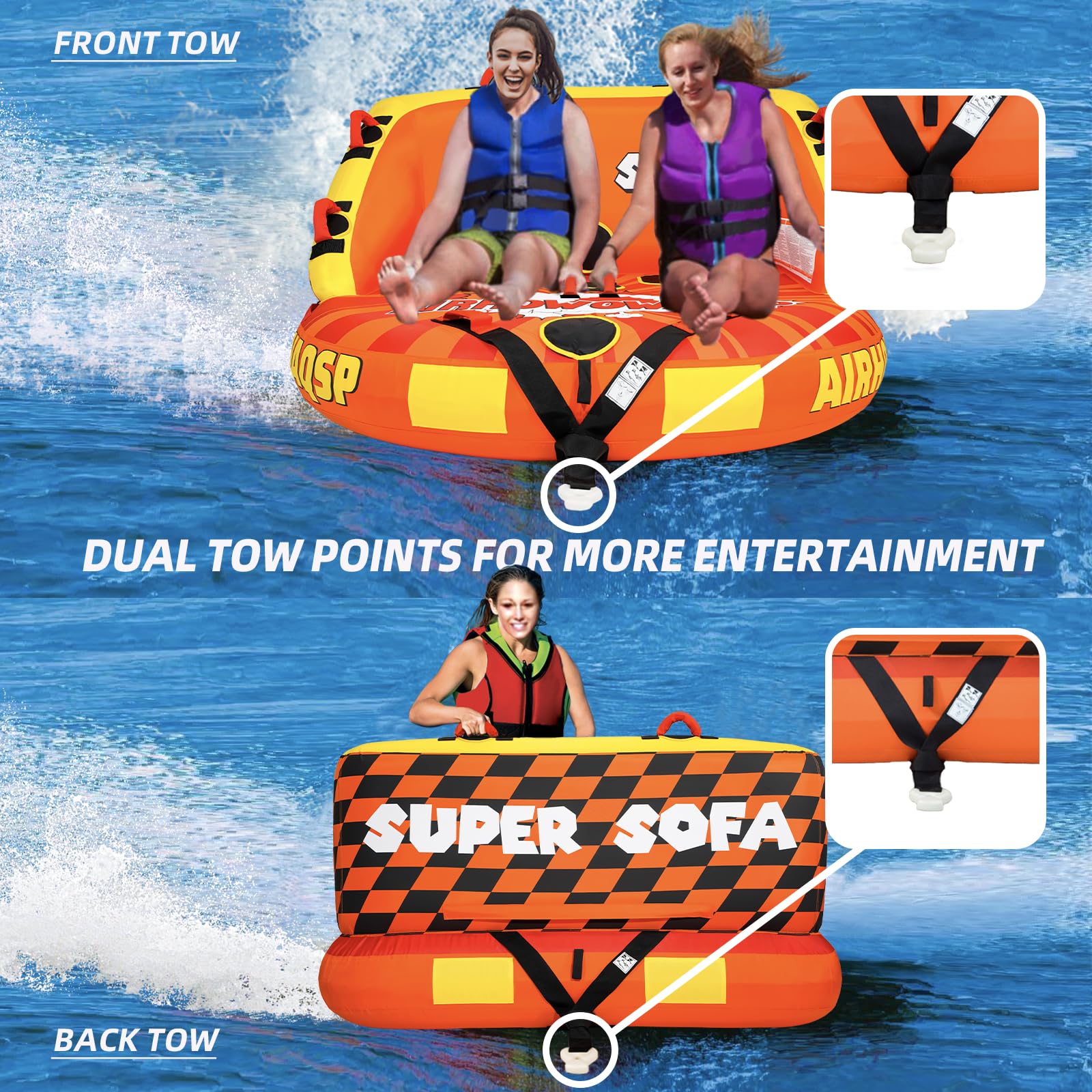 Airhowowaqsp double webbing foam handles with joint protection for secure grip