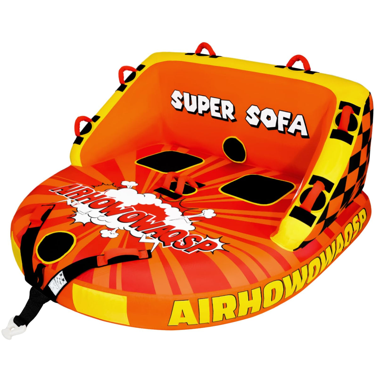 Airhowowaqsp front view showing vibrant tube design and visible stability