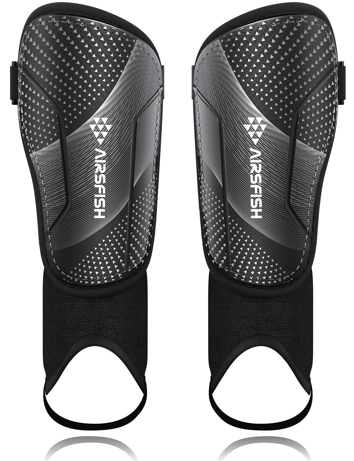 AirsFish front view small carbon black showing protective shell and ankle sleeve benefit