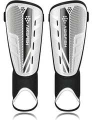 AirsFish front view of shin guard shows protective shape and secure fit