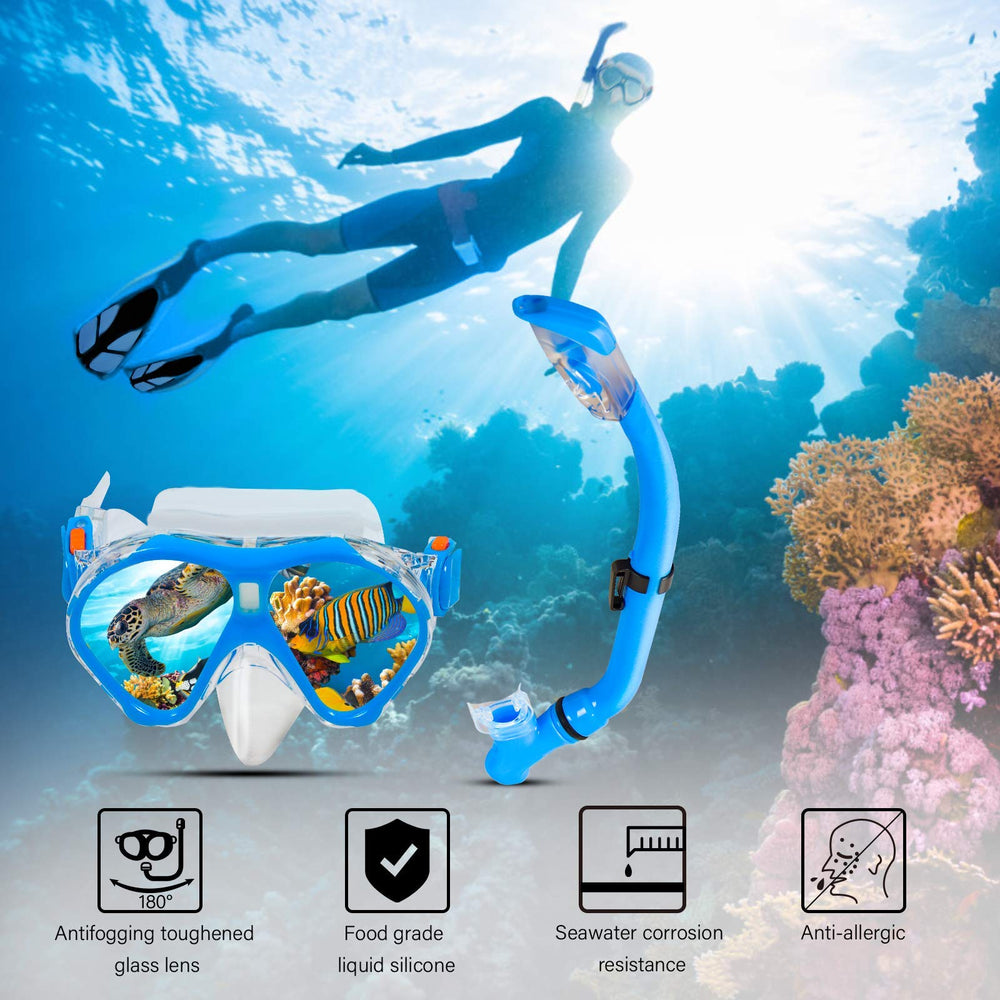 Aisrida mask close-up tempered glass offering clearer panoramic underwater views