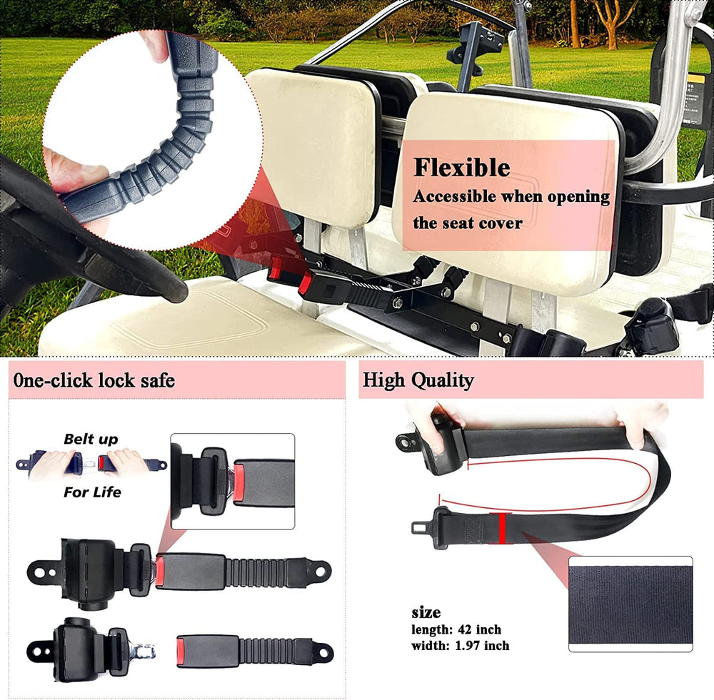 AIWEILUCK belt fully extended to 42 inches showing fit for various riders