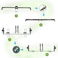 AIWEILUCK steel mounting bar with stainless hardware showing corrosion resistance