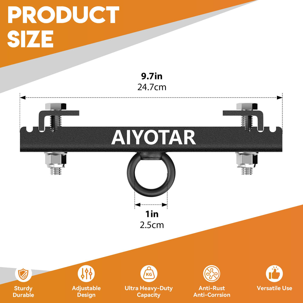 AIYOTAR mounting ring detail with 25mm opening for chains and carabiners versatility