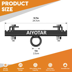 AIYOTAR mounting ring detail with 25mm opening for chains and carabiners versatility