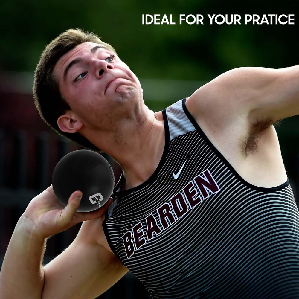 AKABIKE label and color code on shot put for fast weight identification advantage
