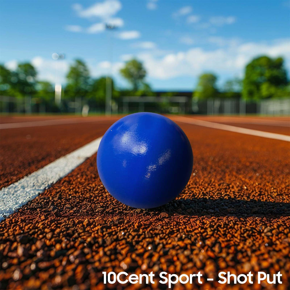 AKABIKE shot put next to scale illustrating accurate weight tolerance benefit