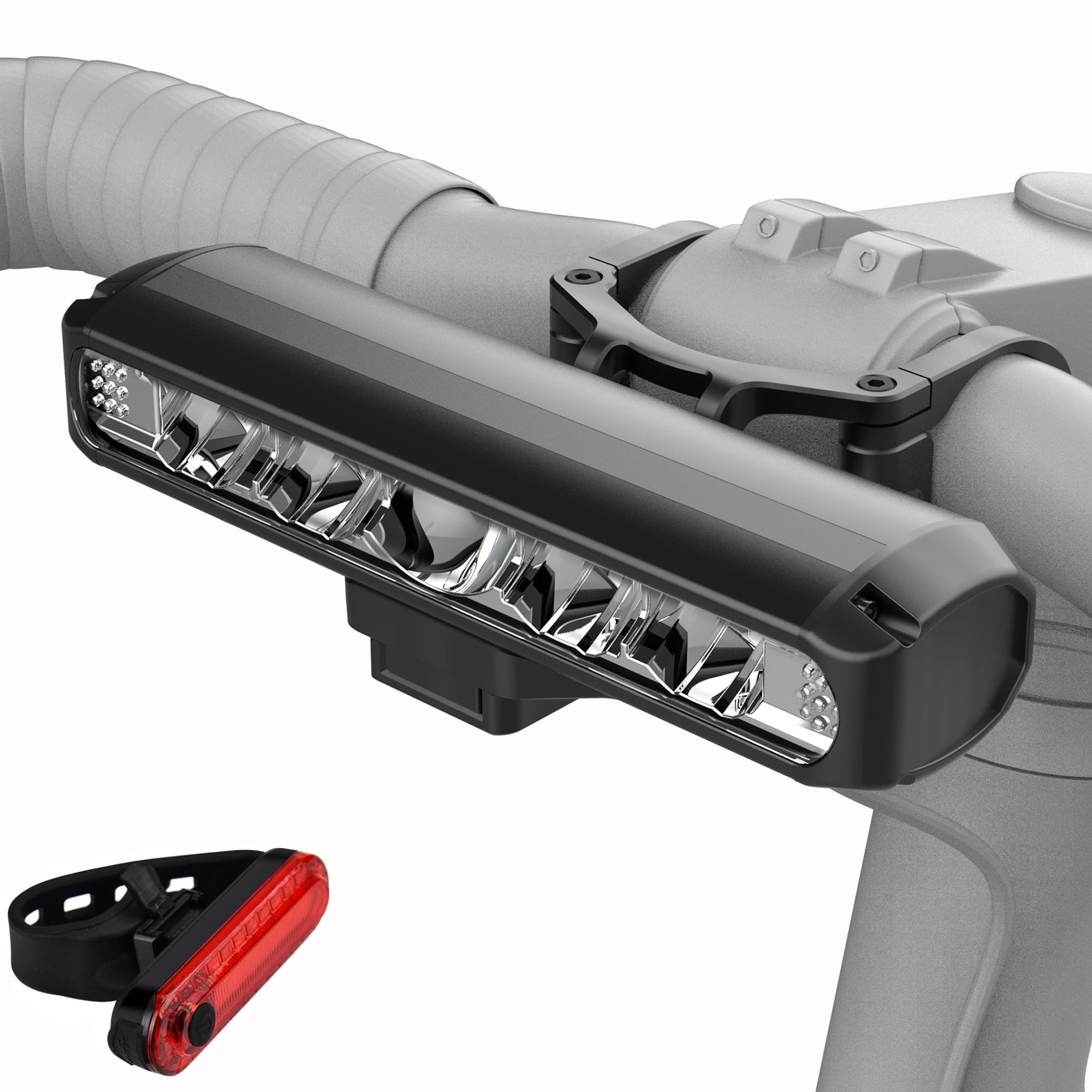 AKALATE front headlight front view showing powerful beam and visibility benefit