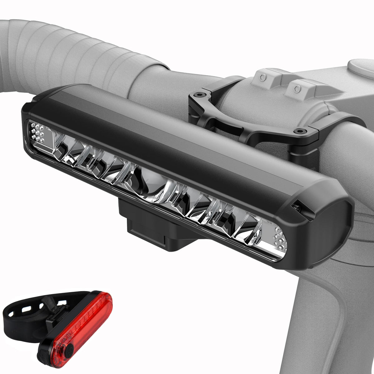 AKALATE front headlight front view showing powerful beam and visibility benefit
