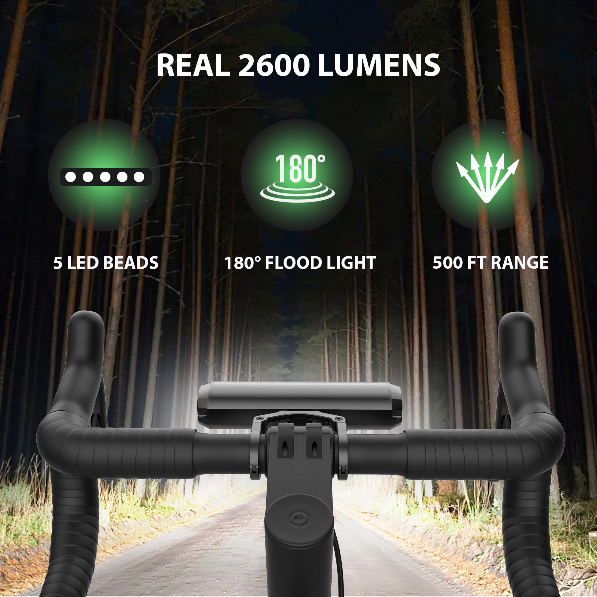 AKALATE close-up of LED bar highlighting brightness and wide-angle coverage