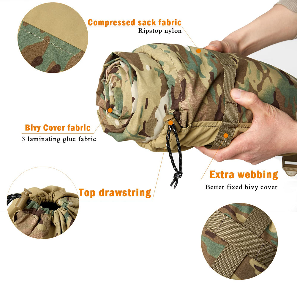 Akmax.cn bivy next to hand showing lightweight 1.9 pound scale