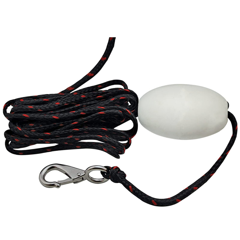 akoleyer anchor deployed with white float visible for easy location and safety