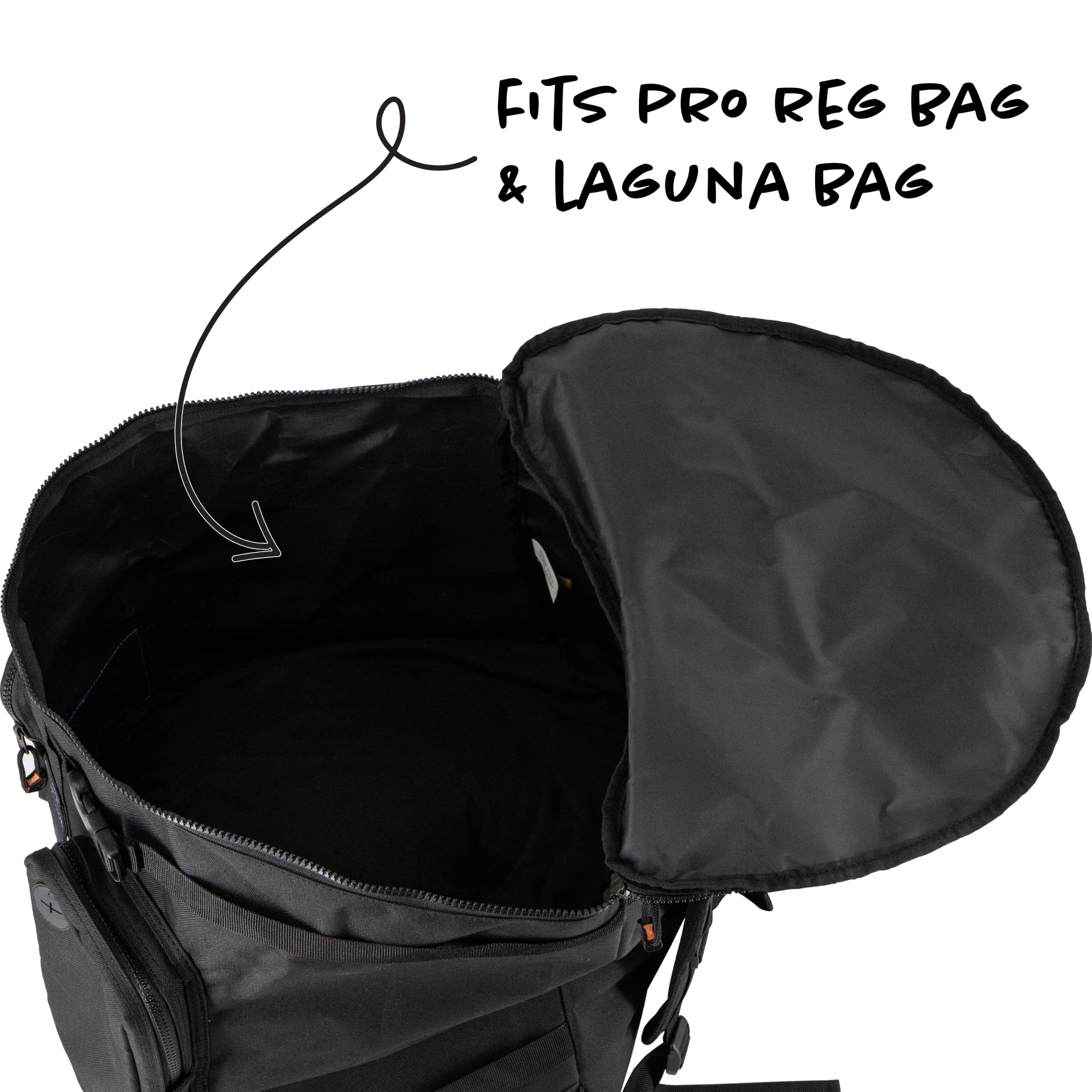 AKONA Globetrotter exterior zip pocket close-up for easy access to essentials
