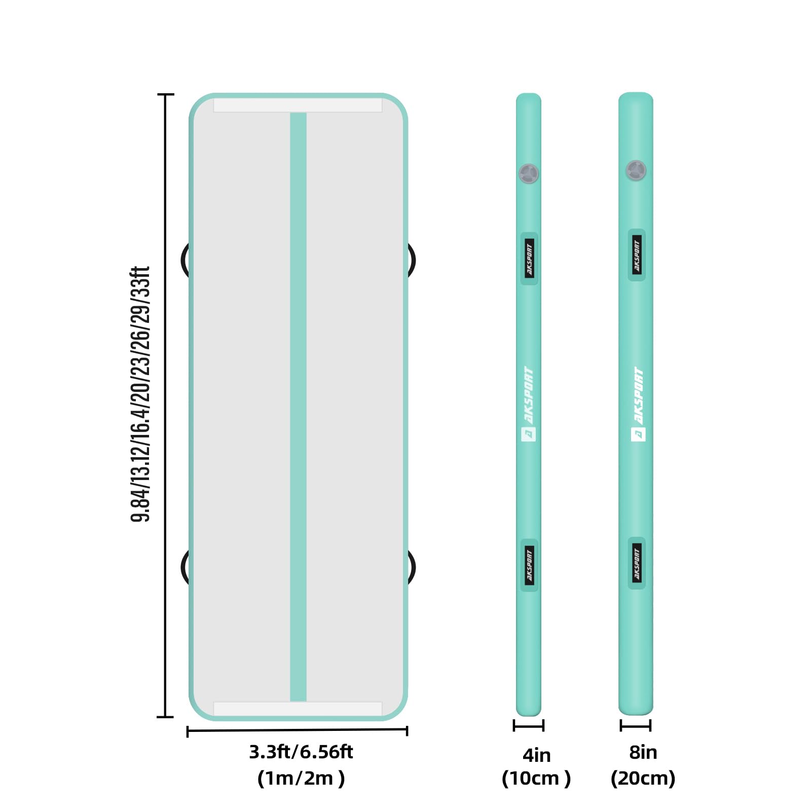 AKSPORT close-up of BRAVO valve and reinforced seam for leak-resistant durability