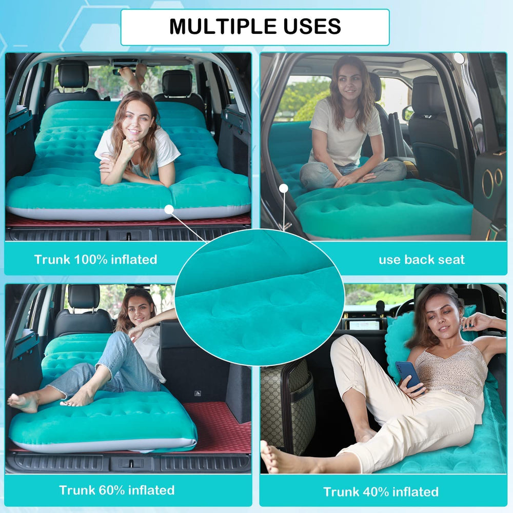 AKUDY footrest anchored on back seats preventing mattress collapse and sagging