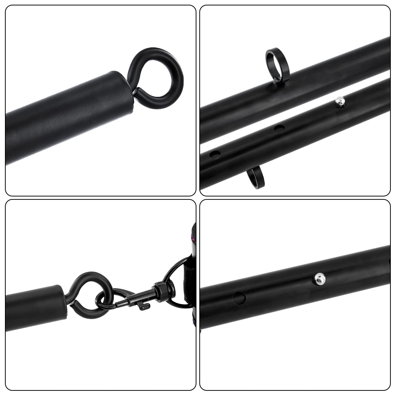 AlatinGlow adjustable bar length demonstrated with measurement markers for progressive stretching