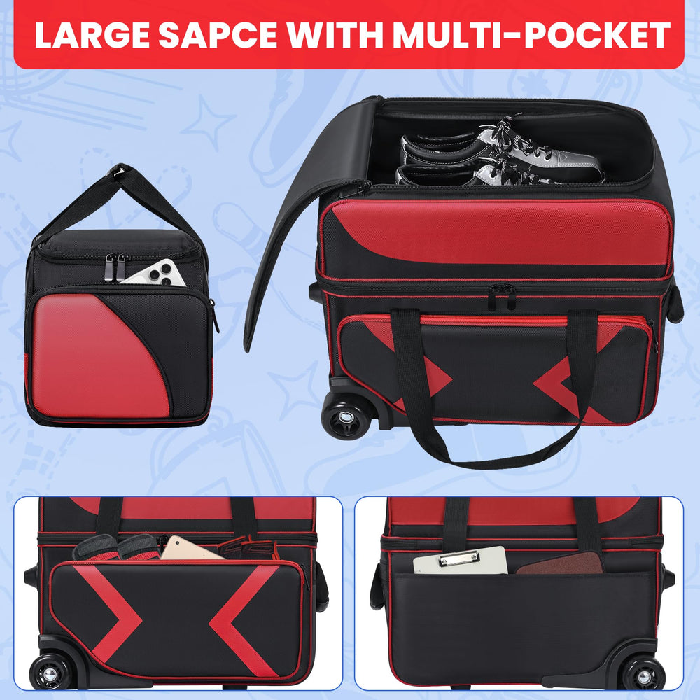 Aleemin roller wheels and extendable handle, smooth towing for travel