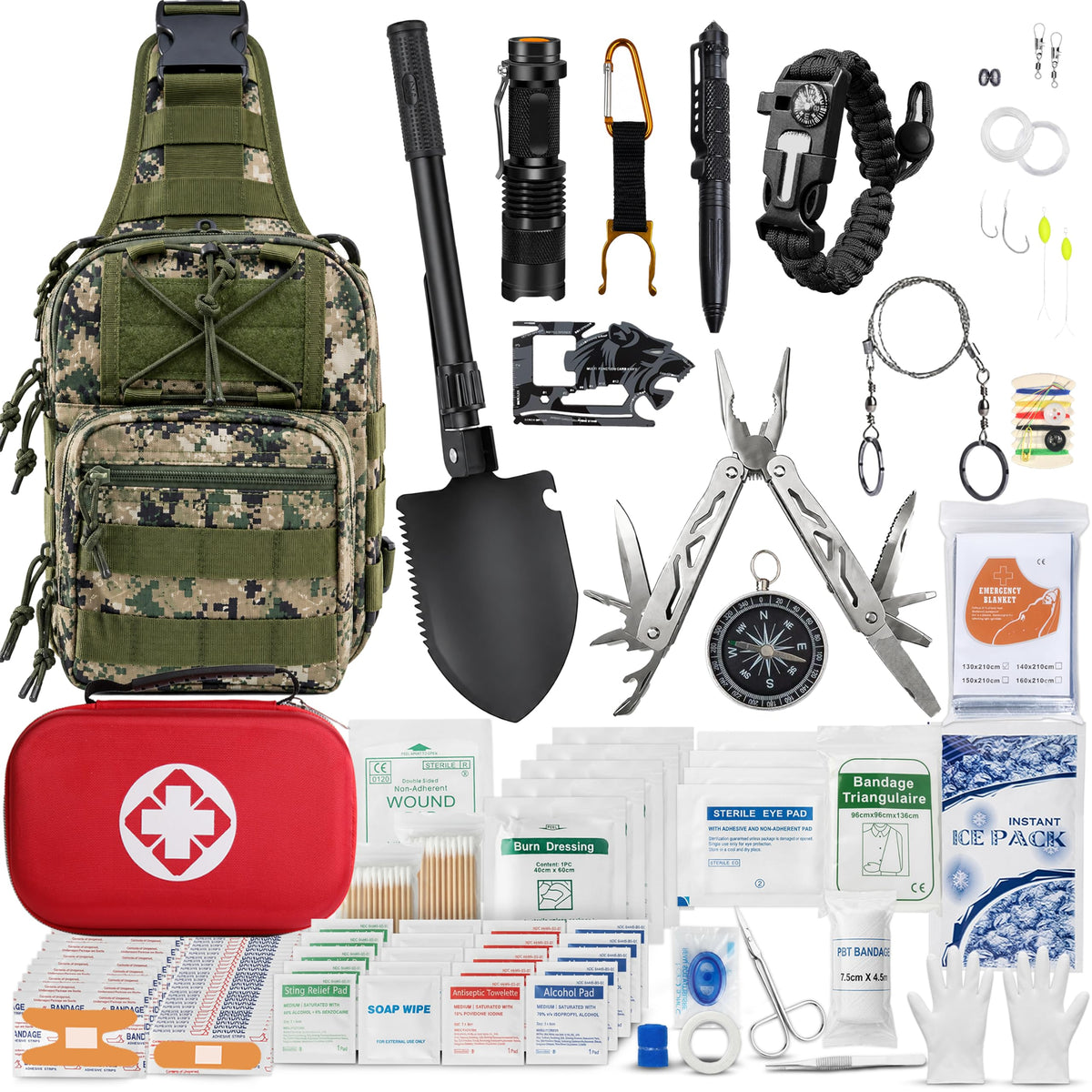 Alertoa front view of packed case showing organized, grab-and-go storage benefits