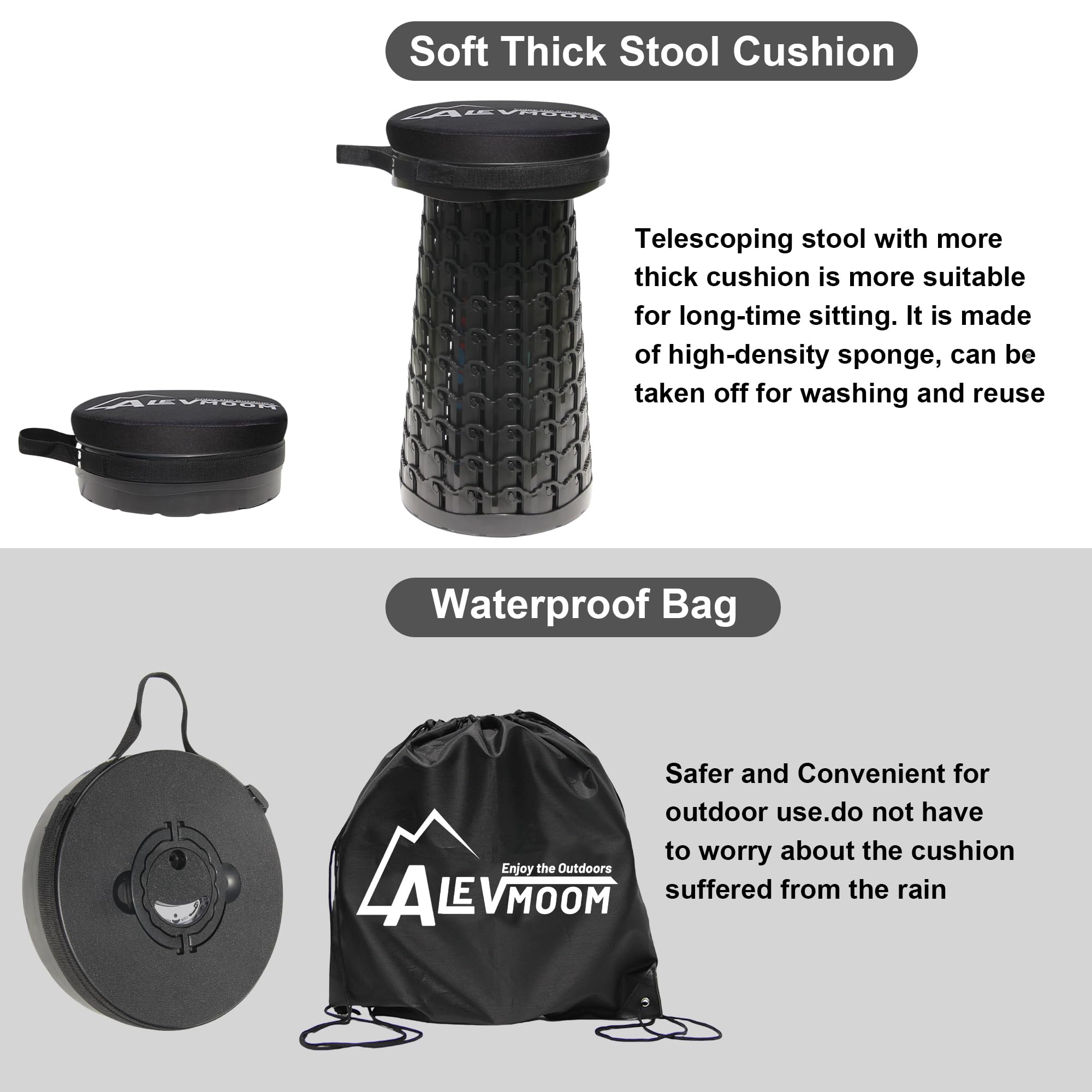 ALEVMOOM stool used at backyard BBQ for extra guest seating