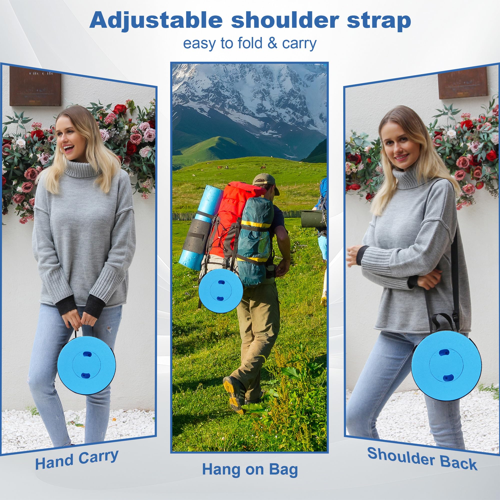ALEVMOOM side profile fully extended to demonstrate maximum 18.1-inch height