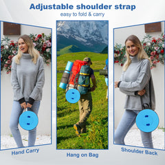 ALEVMOOM side profile fully extended to demonstrate maximum 18.1-inch height