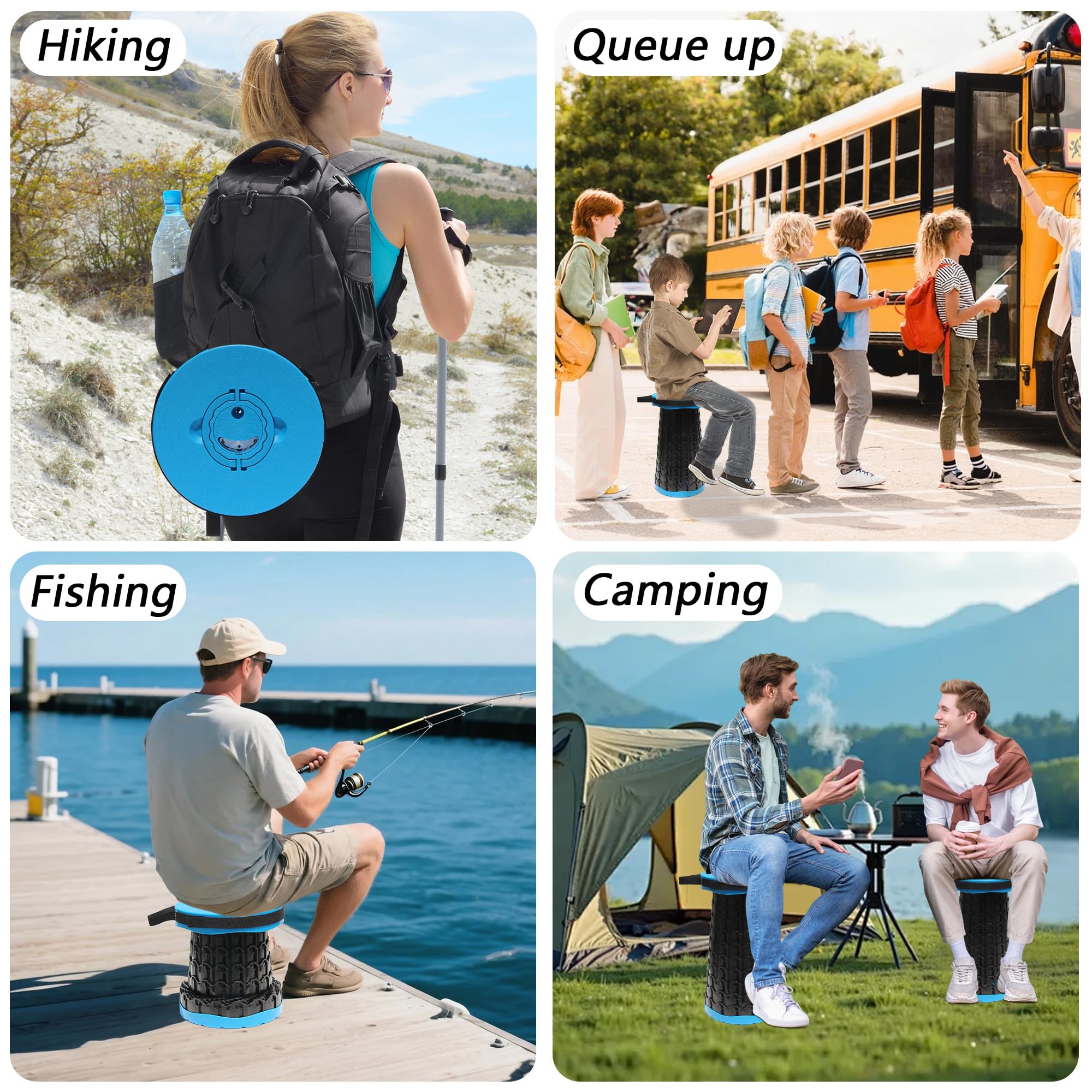 ALEVMOOM placed at campsite showing outdoor use for fishing, camping and BBQ