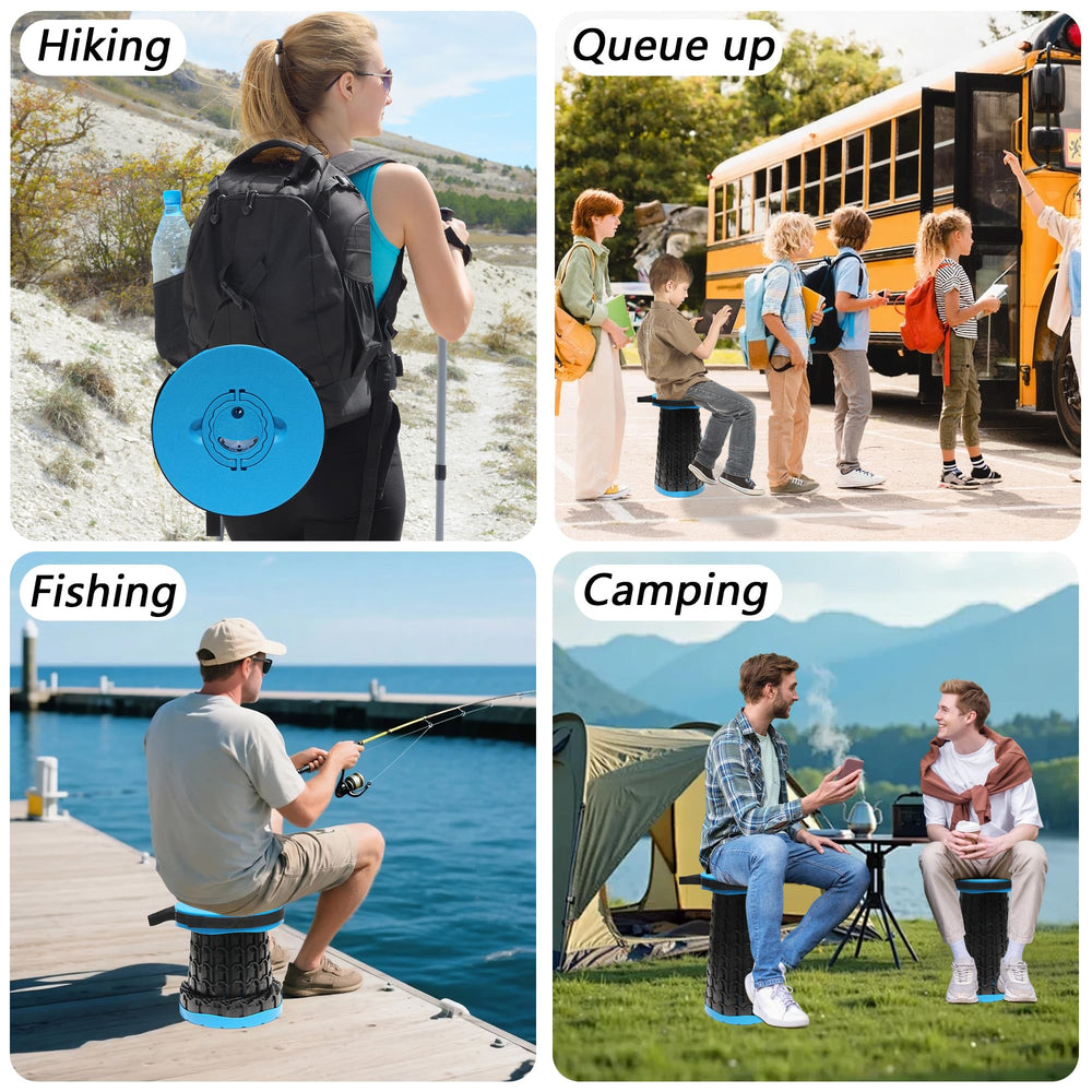 ALEVMOOM placed at campsite showing outdoor use for fishing, camping and BBQ