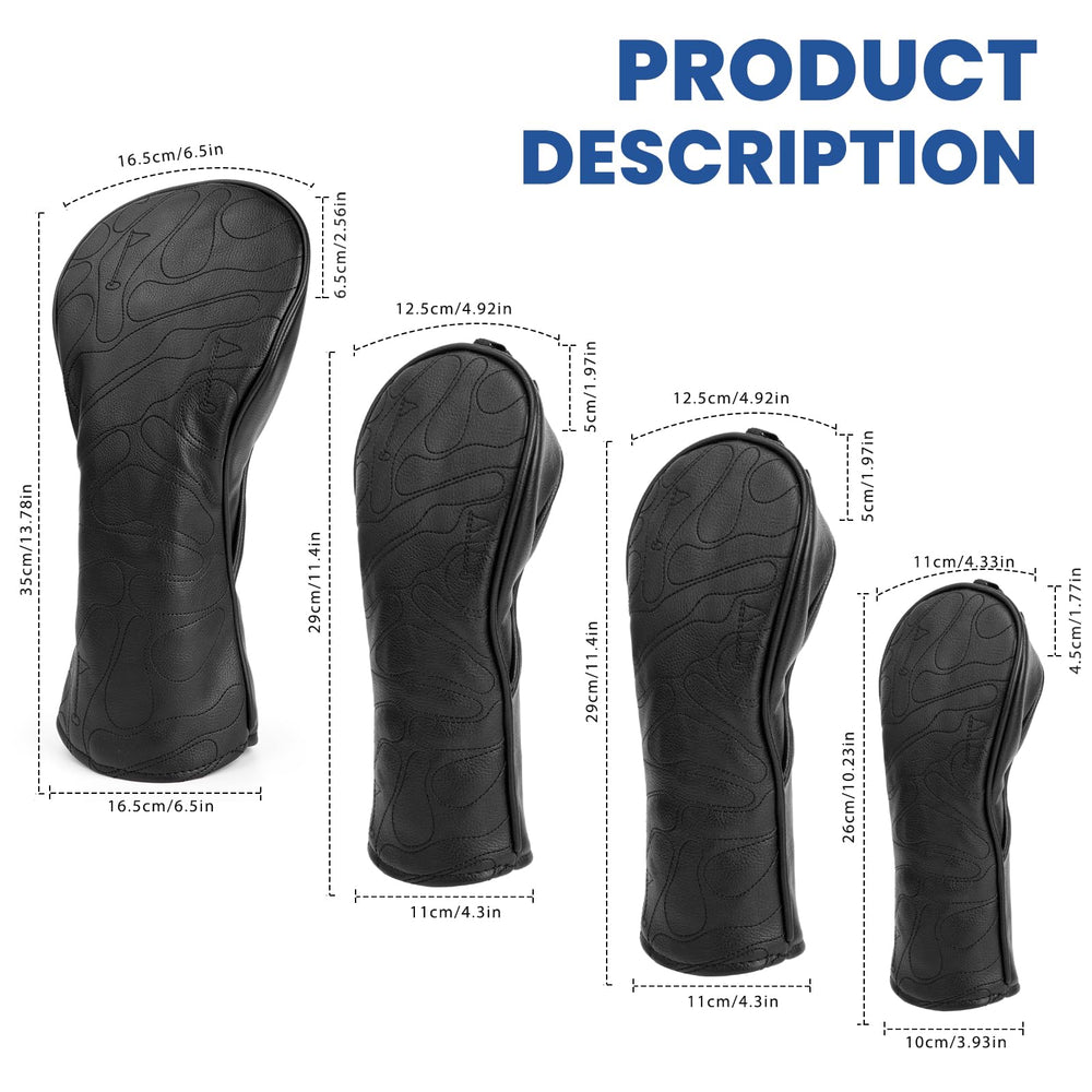 Aliennana fairway cover side view highlighting shape and snug fit for club protection