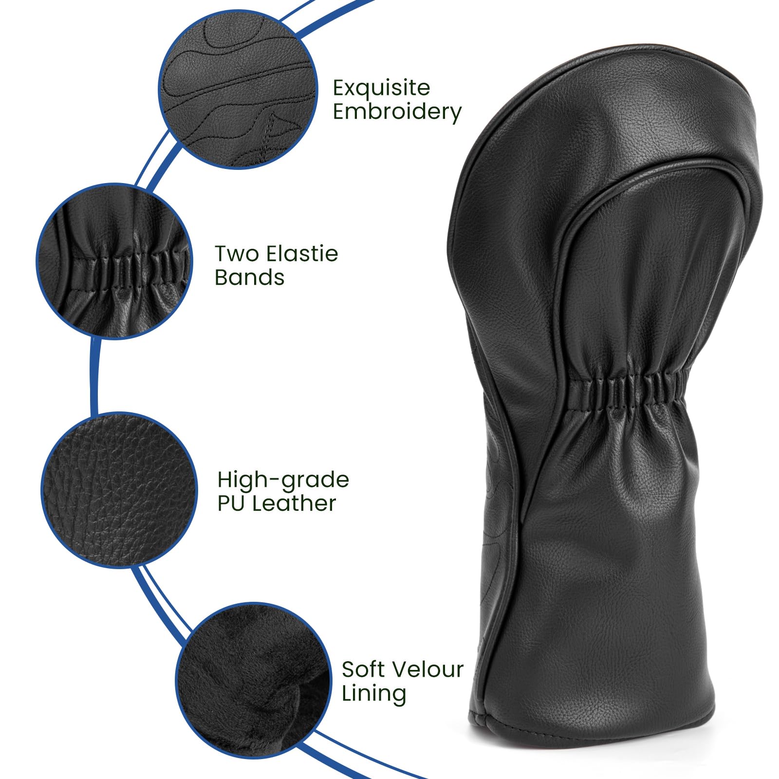 Aliennana hybrid cover top view displaying embroidered pattern for fast club ID