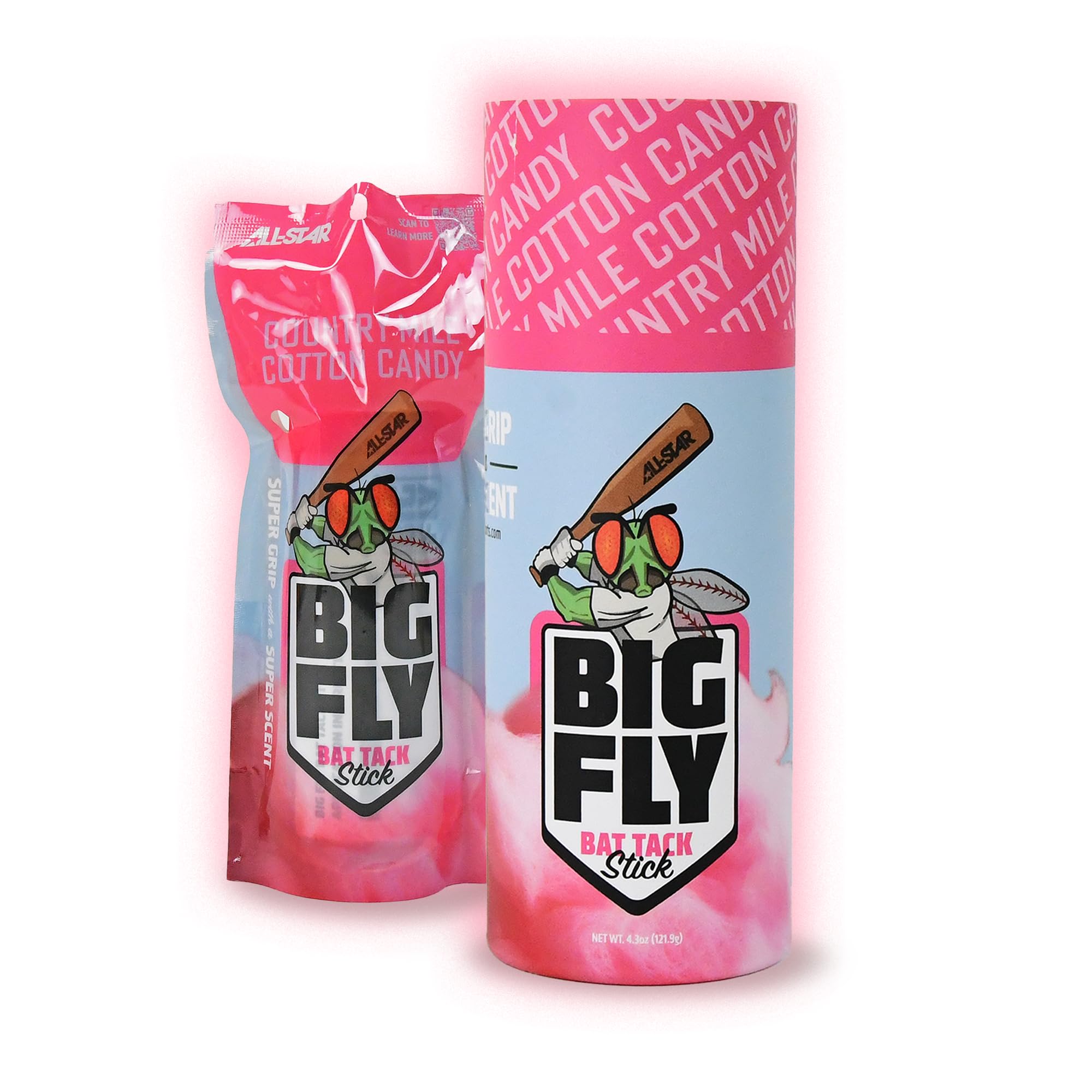 All-Star front packaging showing Country Mile Cotton Candy scent and benefit of secure grip