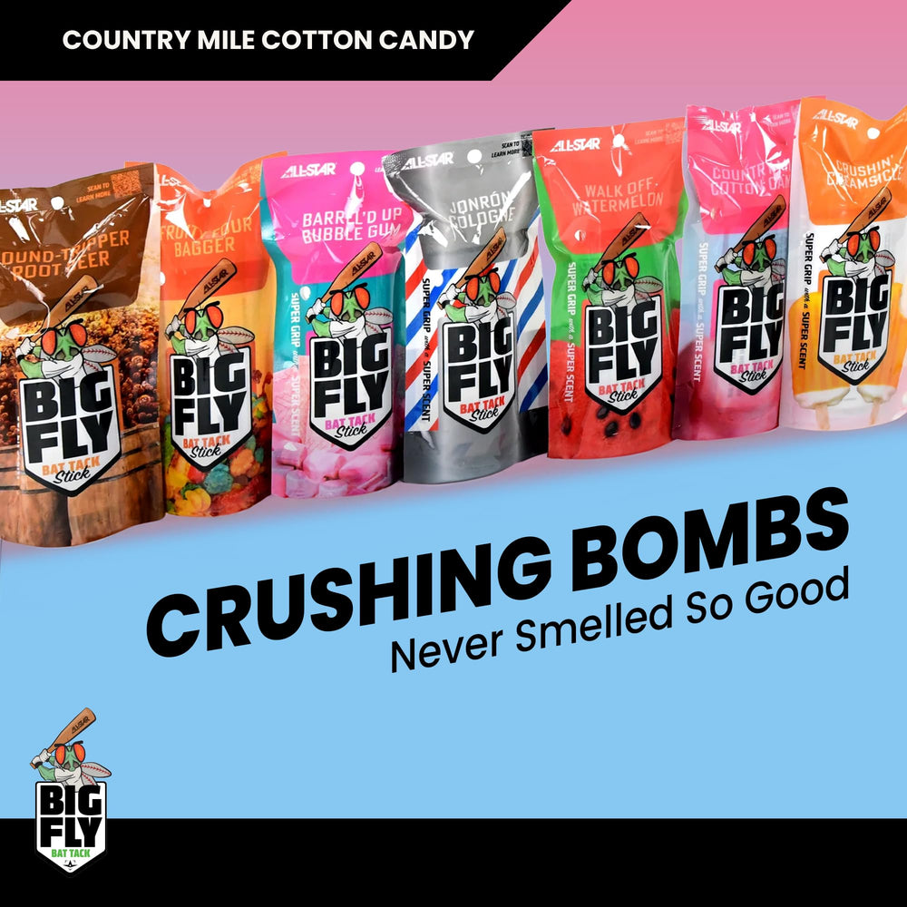 All-Star open cap revealing scented stick for easy application and fresh-smelling bats