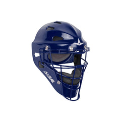 All-Star close-up of youth catching helmet showcasing secure fit and ventilation benefit