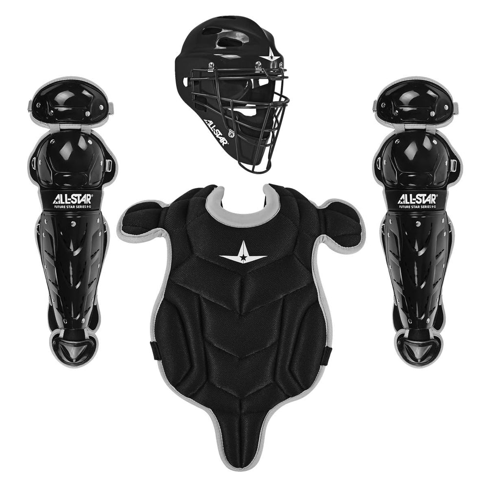 All‑Star full kit front view showing helmet chest protector and leg guards for safe mobility