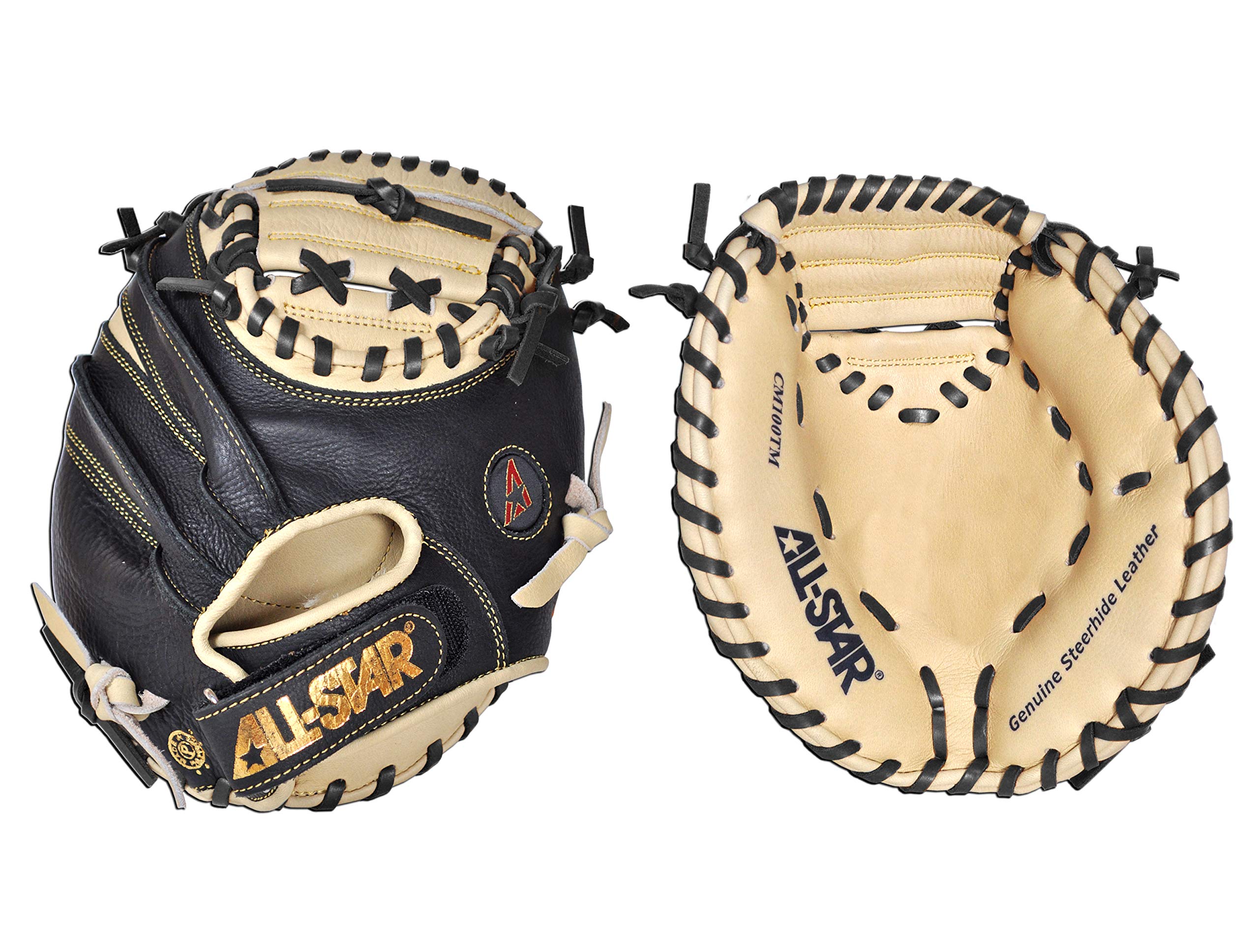 ALL-STAR pocket mitt front view showing compact pocket for precise catching