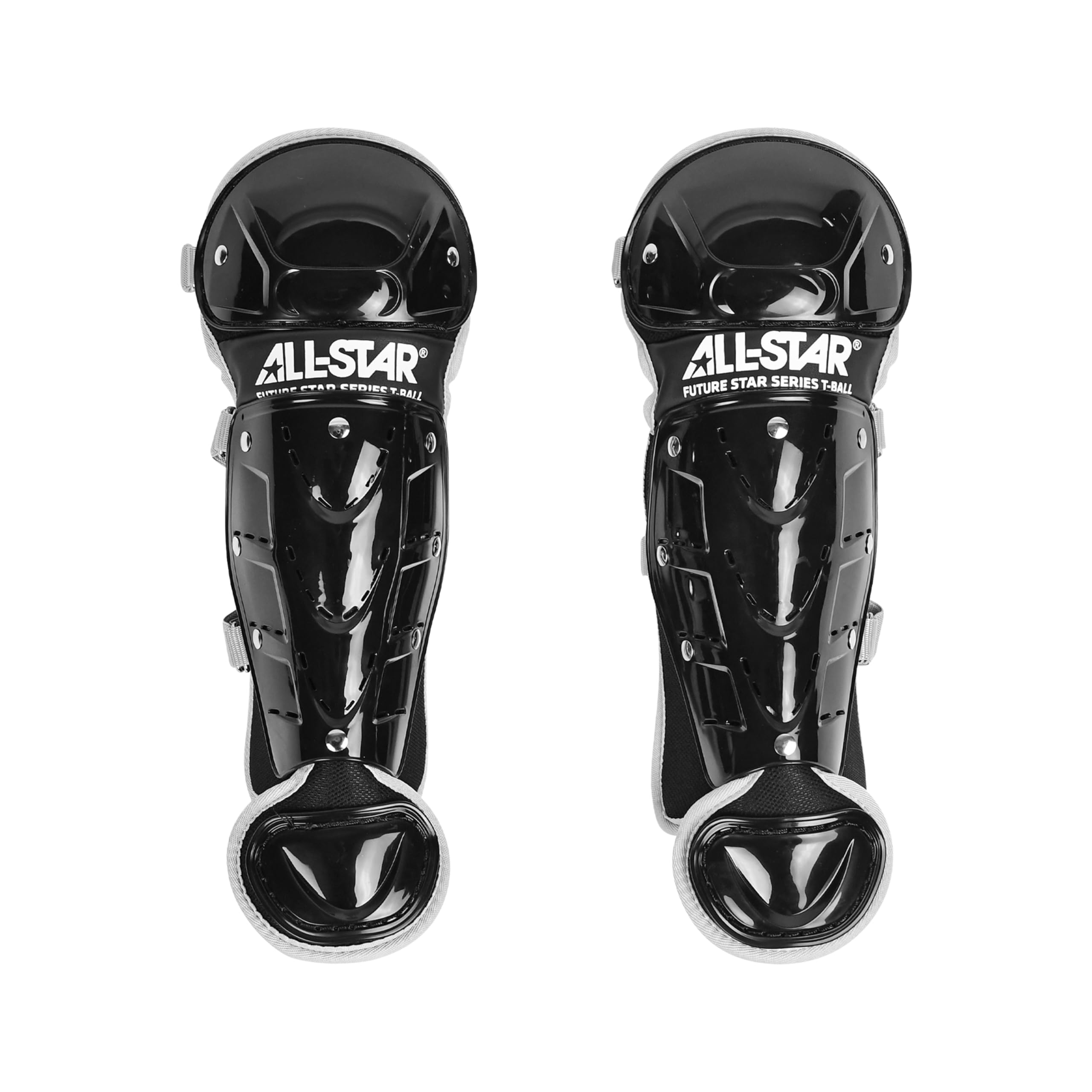 All-Star detachable throat guard shown attached for extra neck protection