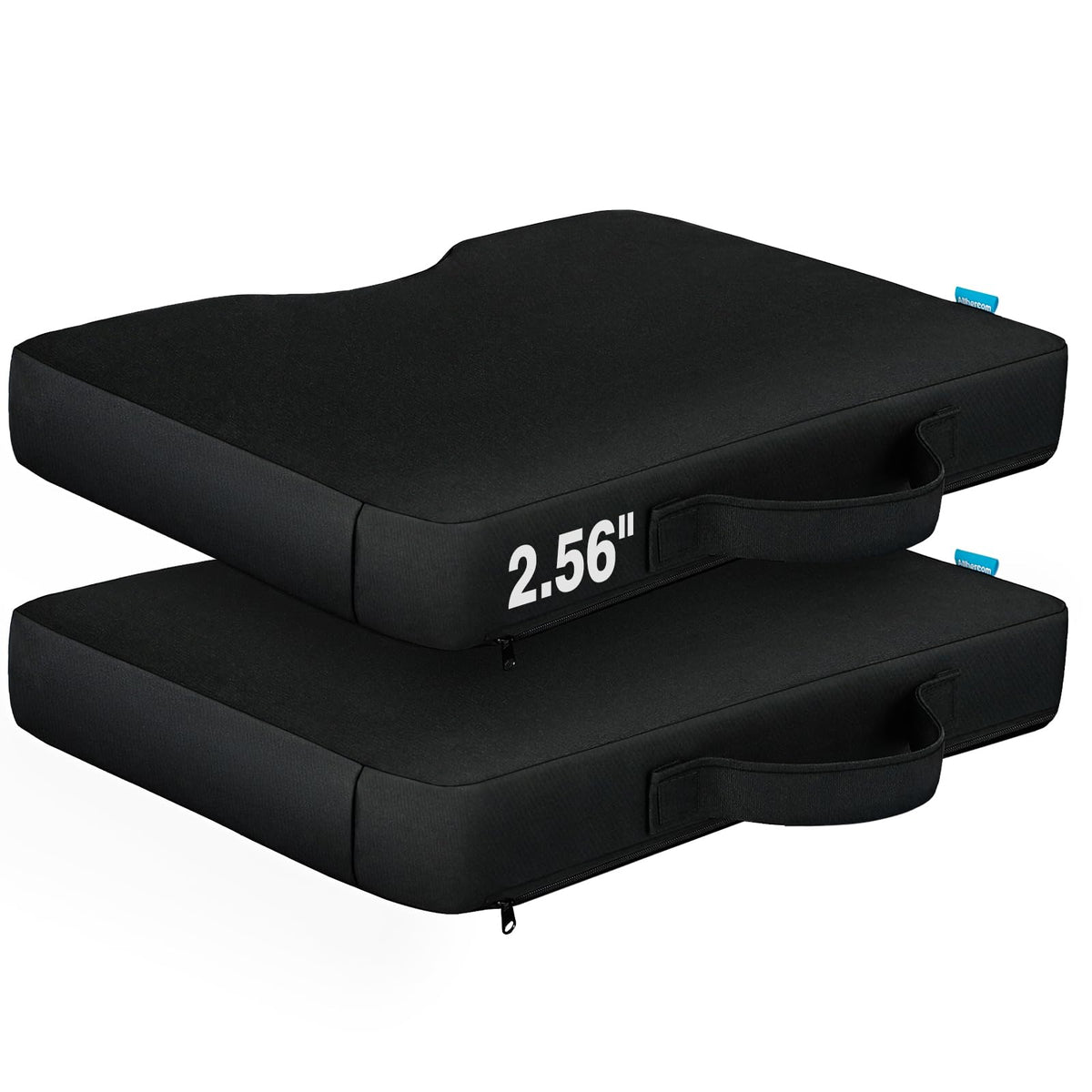Allhercom front view showing two cushions and compact pack portability and comfort