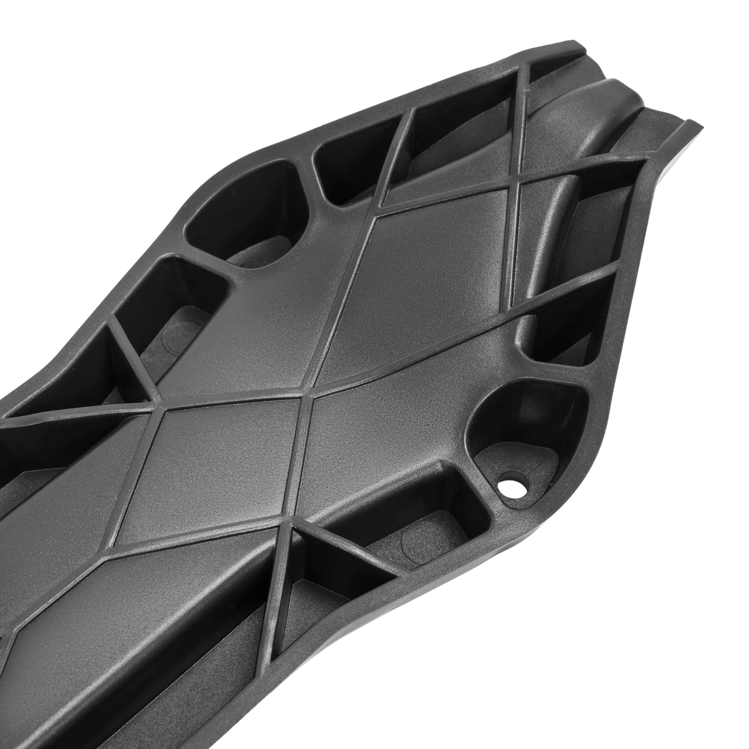 ALMULOO base next to a hand for scale illustrating compact, lightweight strength