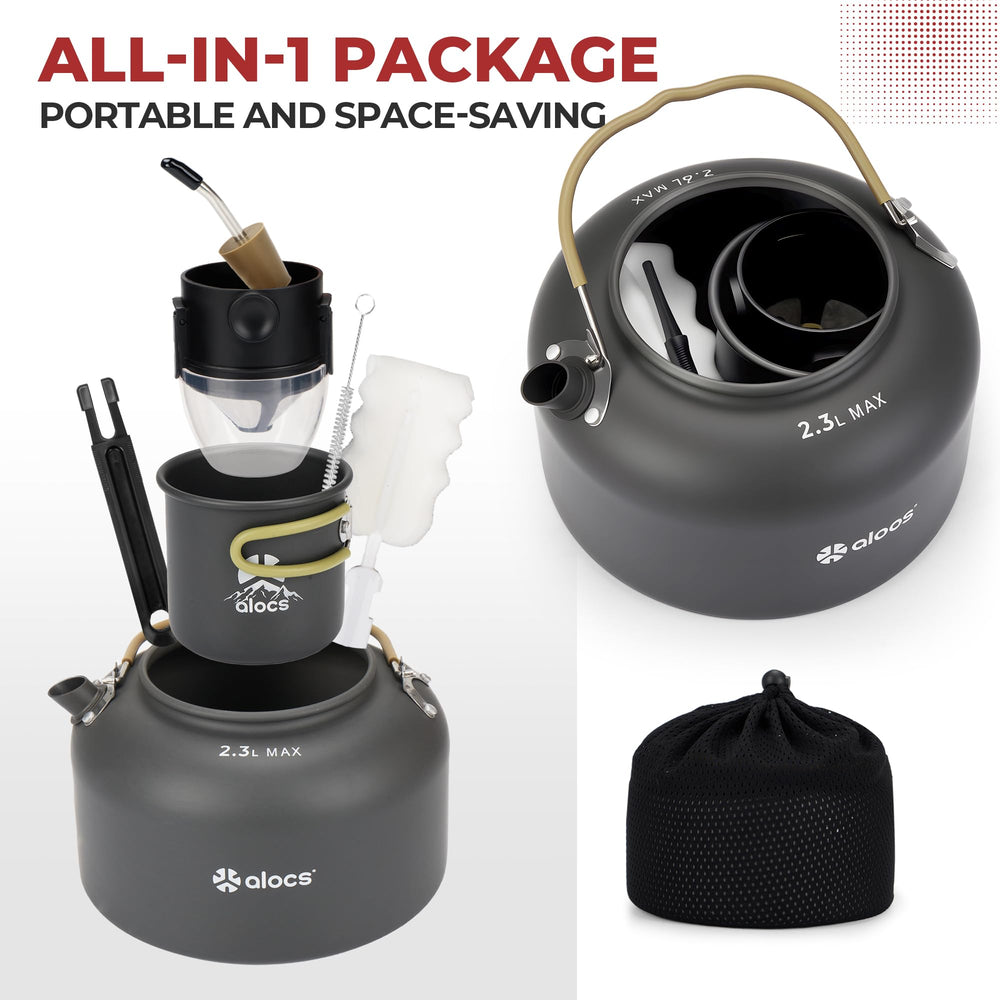 ALOCS 12oz mug nested inside kettle to save pack space and protect gear