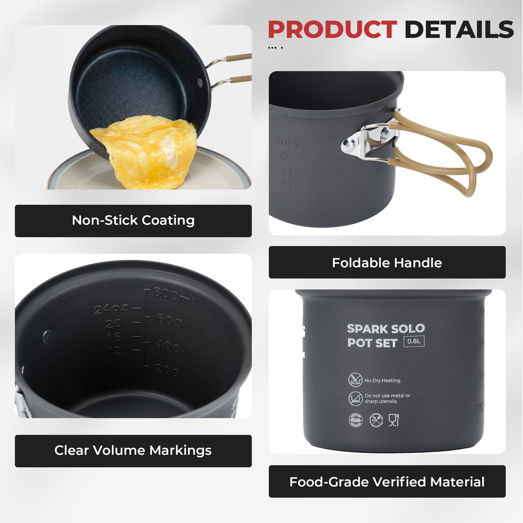 ALOCS cookware assembled on campsite demonstrating real-world cooking convenience