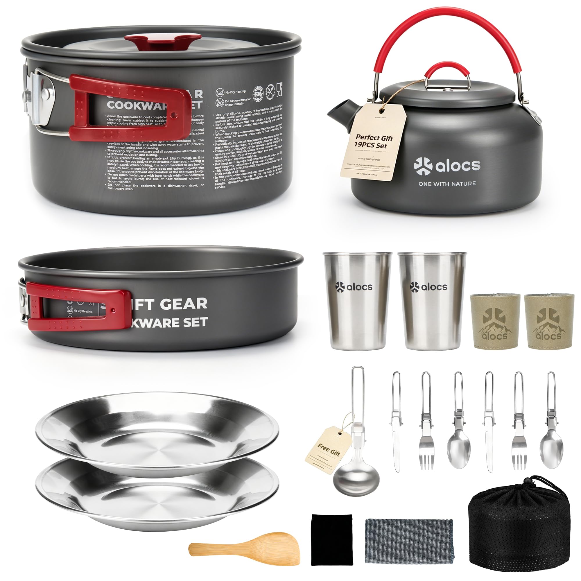 ALOCS nested mess kit front view showing organized compact storage benefit