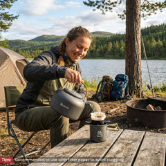ALOCS kettle with all accessories nested inside for compact, organized storage