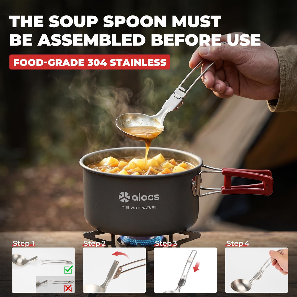 ALOCS pot and non-stick pan close-up showing durable finish and easy cleanup