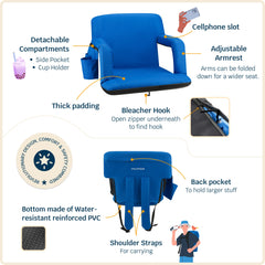 Alpcour side profile with armrests highlighting extra elbow room and support