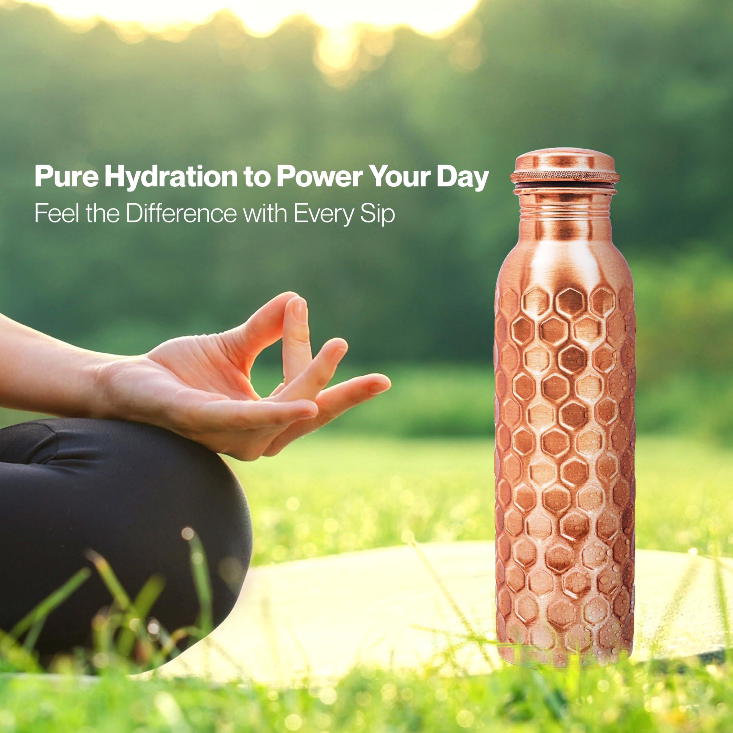 Alpha Living Home bottle in hand demonstrating comfortable grip and artisan finish