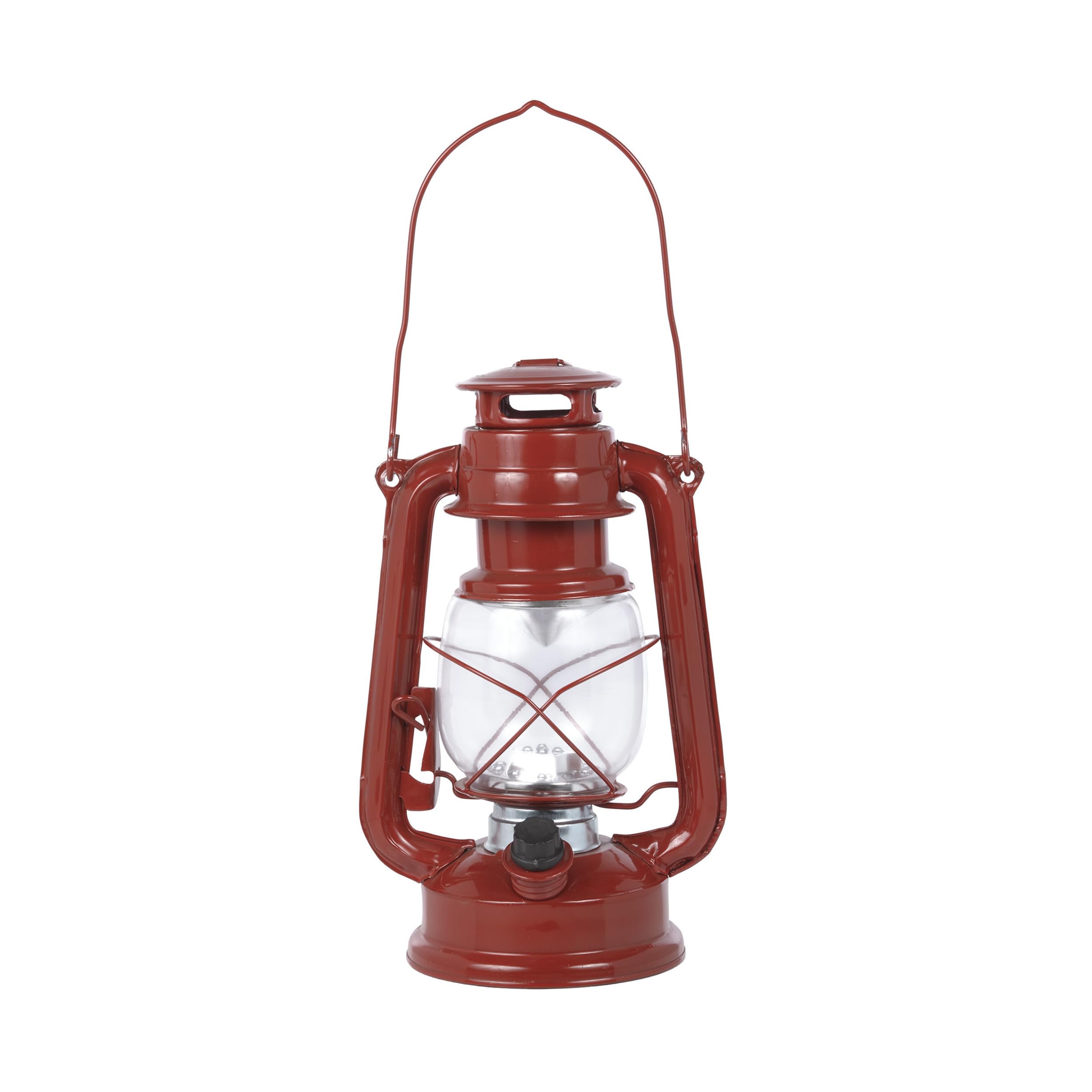 Alpine Corporation front view of red lantern showing classic design and portability