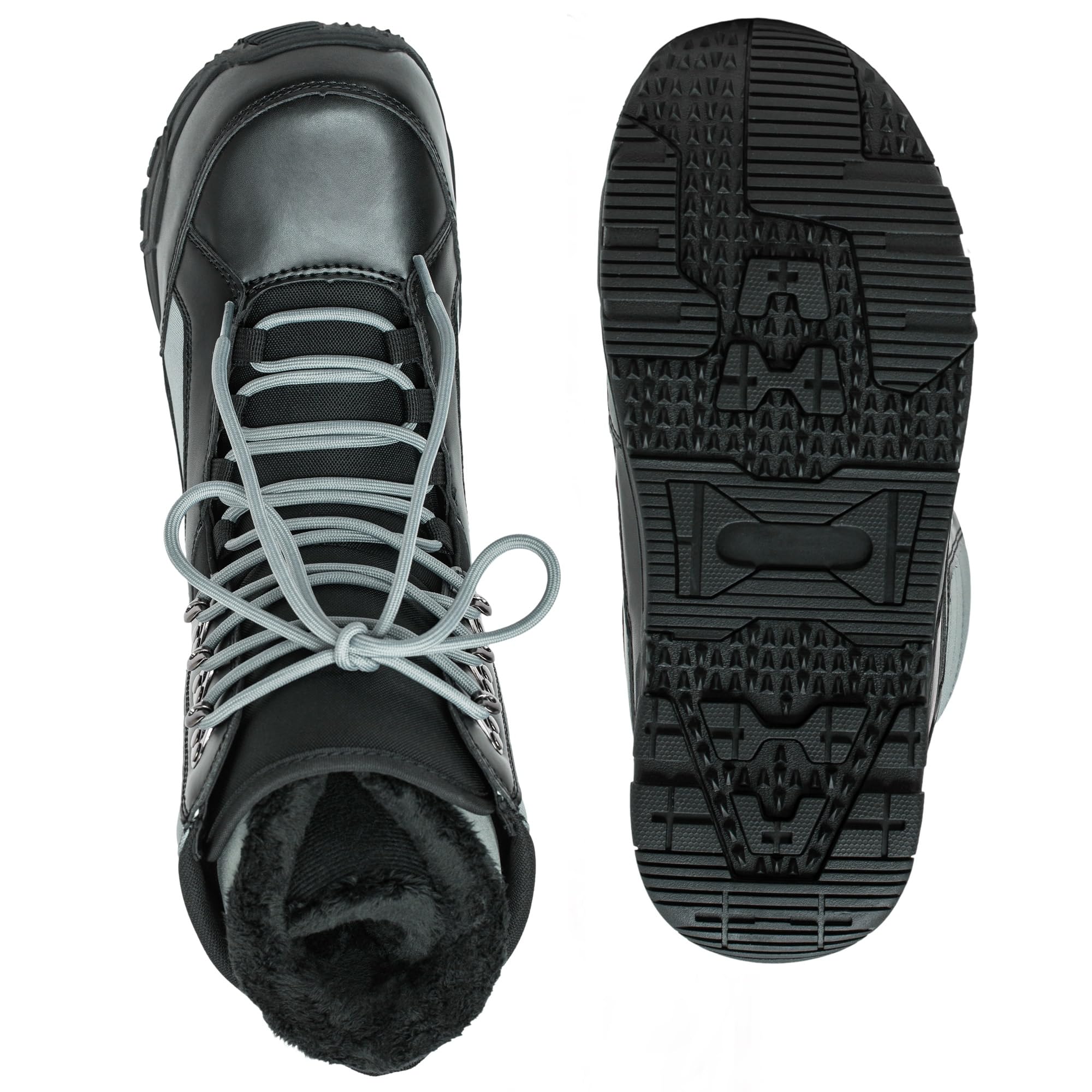 Alpine Swiss boot next to ruler showing size scale and fit guidance for buyers